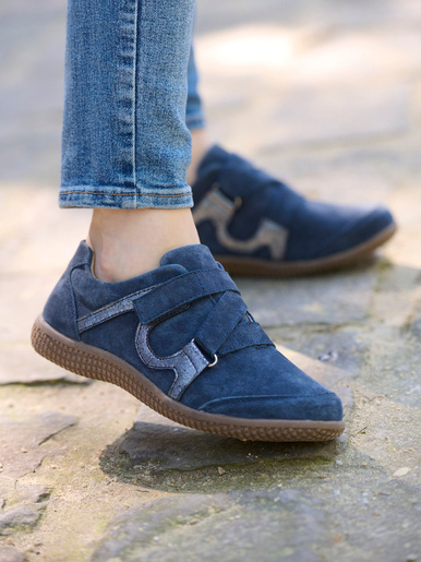 Derbies à scratch aérosemelle amovible - Pédiconfort - Bleu
