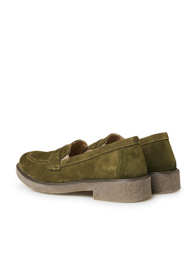 Mocassins cuir velours élastiqués côtés