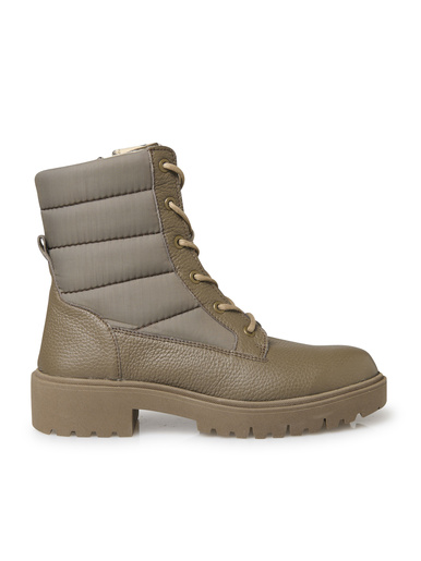 Boots zippées et lacées doublure suédine