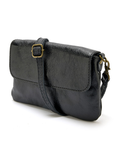 Sac style pochette en cuir - Daxon - Noir