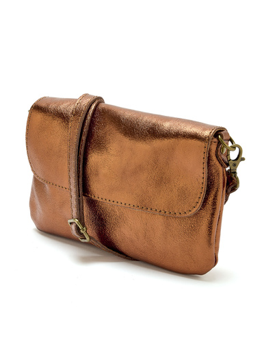 Sac style pochette en cuir - Daxon - Cuivre