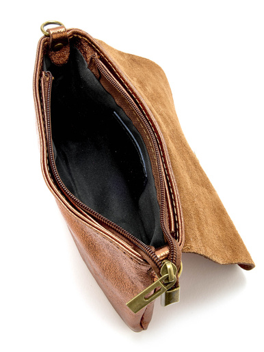 Sac pochette en cuir à bandoulière