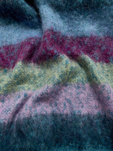Echarpe rayée avec mohair