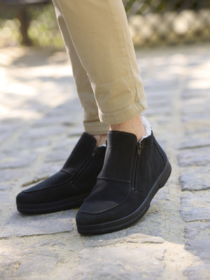 Boots fourrées double zip