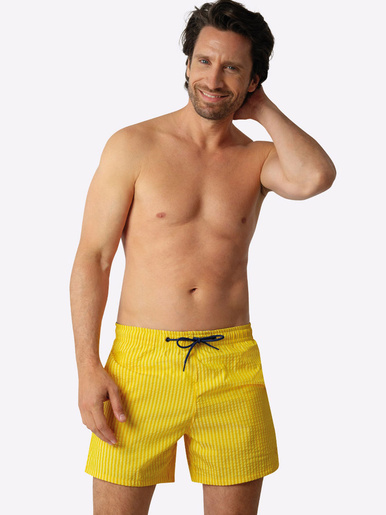 Bermuda de bain Signature en seersucker - Eminence - Jaune