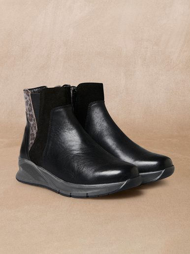 Boots zippées et élastiquées