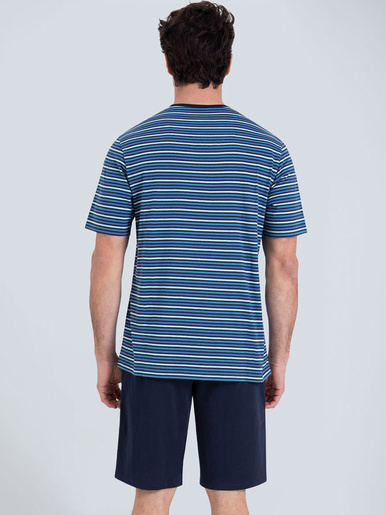 Pyjama court Rayures Waves homme