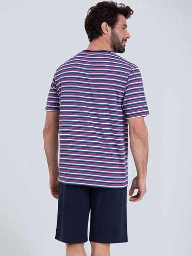 Pyjama court Rayures Waves homme