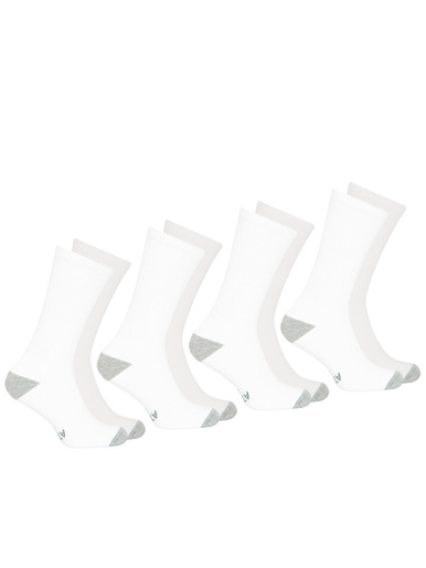 Lot de 4 paires de mi-chaussettes EcoPac - Athéna - Blanc et gris chine clair