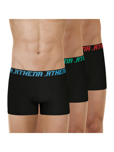 Lot de 3 boxers Trio Essentiel - Athéna - Noir/noir/noir