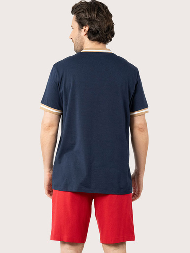 Pyjama court Caual col tunisien