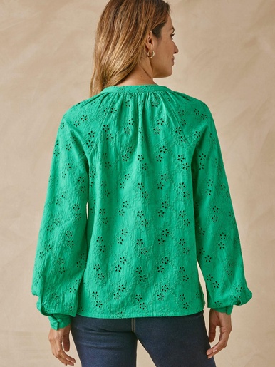 Blouse en broderie anglaise