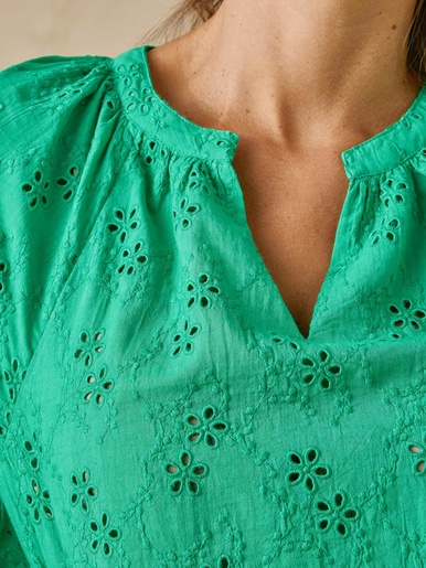 Blouse en broderie anglaise