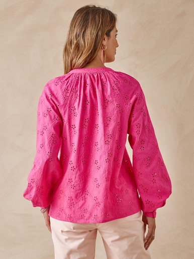 Blouse en broderie anglaise