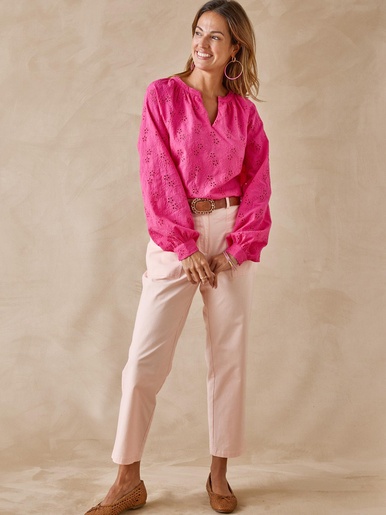Blouse en broderie anglaise