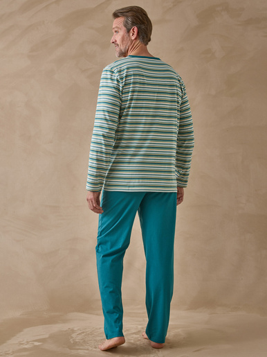 Ensemble pyjama pur coton à rayures