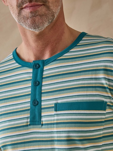 Ensemble pyjama pur coton à rayures