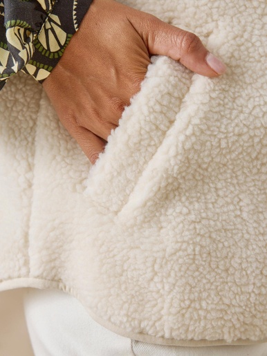 Veste sans manches en maille moutonnée