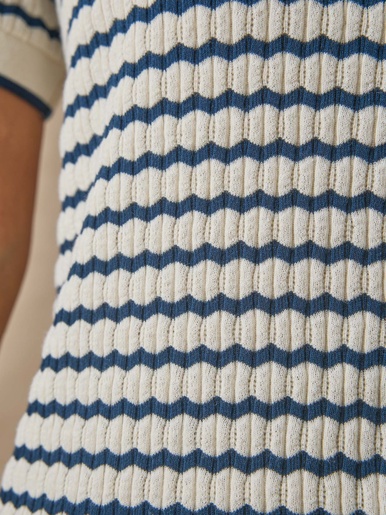Polo en maille jacquard fantaisie