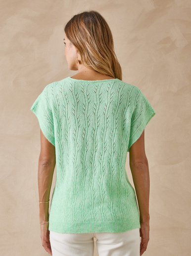 Pull manches T avec laine
