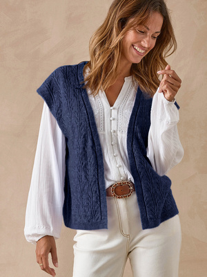 Gilet sans manches avec laine