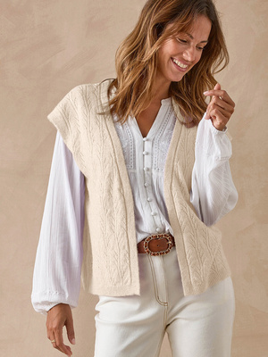 Gilet sans manches avec laine