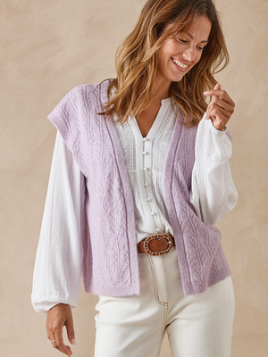 Gilet sans manches avec laine