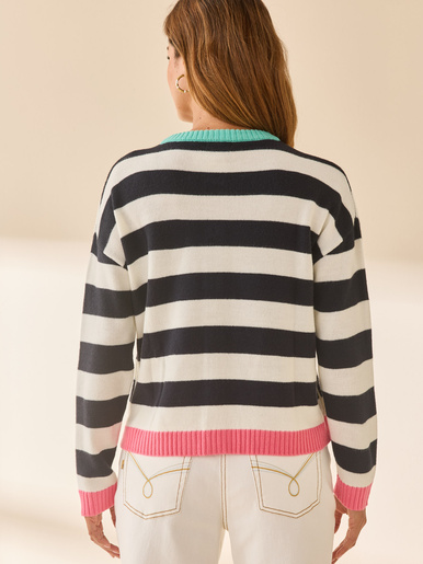 Cardigan rayé