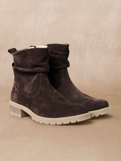 Boots molletonnées effet plissé