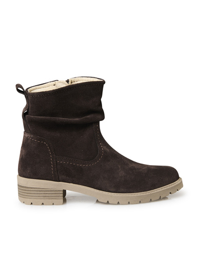 Boots molletonnées effet plissé