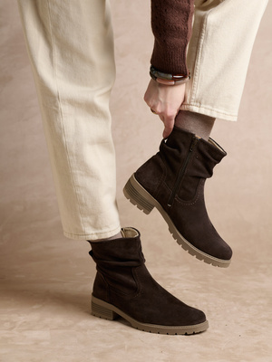 Boots molletonnées effet plissé