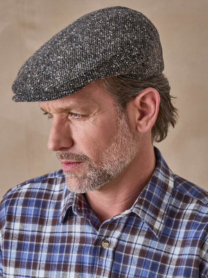 Casquette chinée avec laine