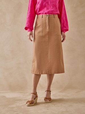 Jupe en toile coton et lin