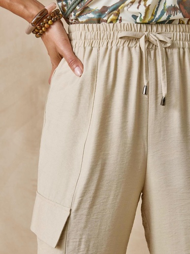 Pantalon cargo élastiqué