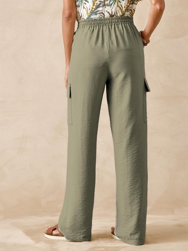 Pantalon cargo élastiqué