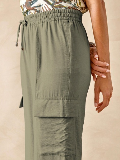 Pantalon cargo élastiqué