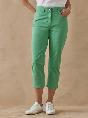 Pantacourt élastiqué en gabardine