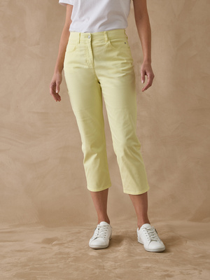 Pantacourt élastiqué en gabardine