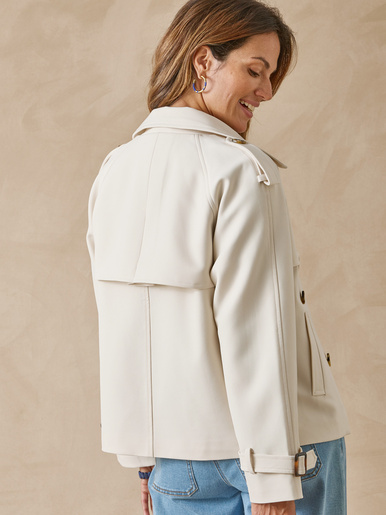 Veste courte style trench