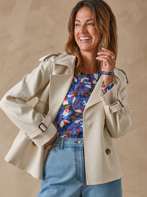 Veste courte style trench