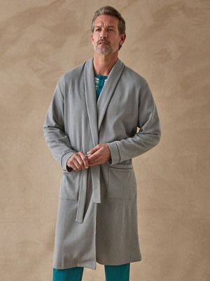 Robe de chambre en maille nid d'abeille