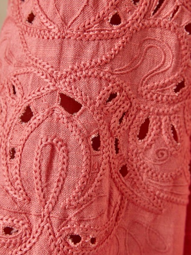 Blouse manches brodées