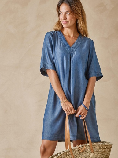 Robe ample en lyocell