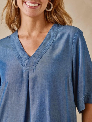 Robe ample en lyocell