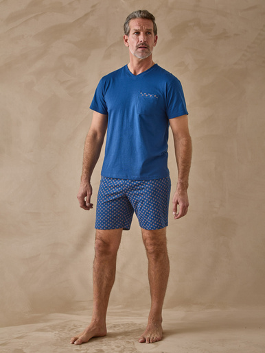 Pyjashort maille jersey pur coton peigné