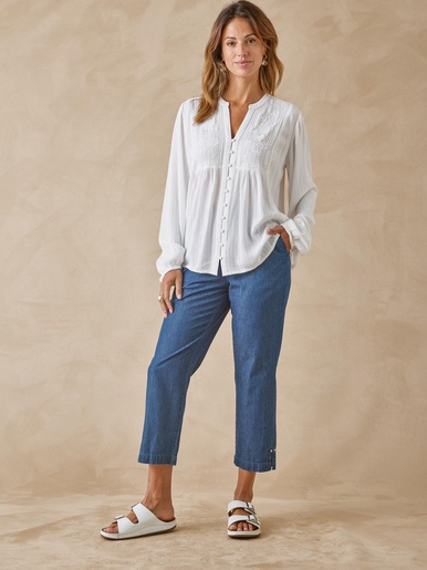 Blouse en crêpe