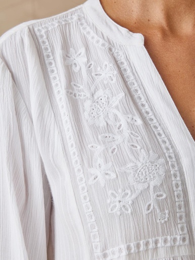 Blouse en crêpe