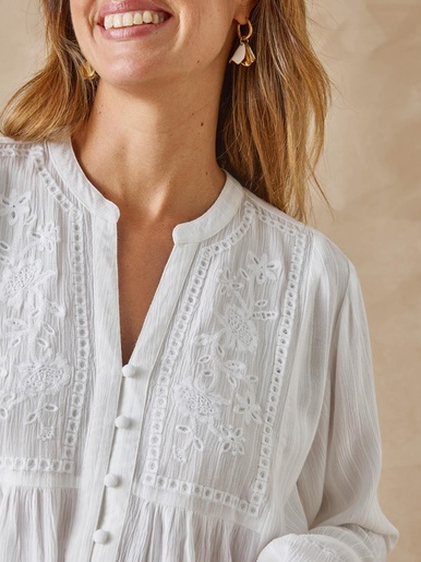 Blouse en crêpe