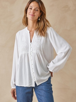 Blouse en crêpe