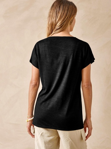 Tee-shirt manches T détails strass
